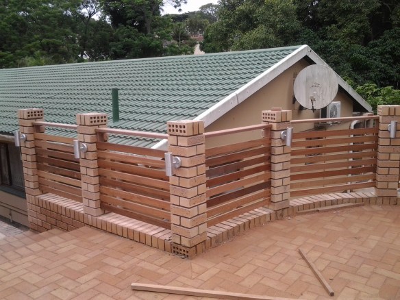 Wooden Balau Horizontal Balustrade using deck boards