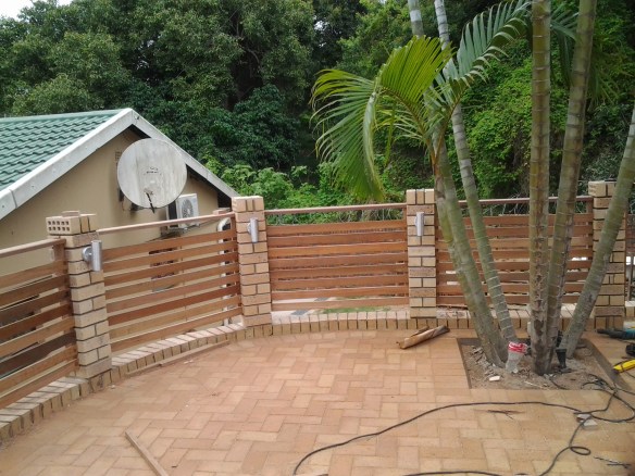 Wooden Balau Horizontal Balustrade using deck boards