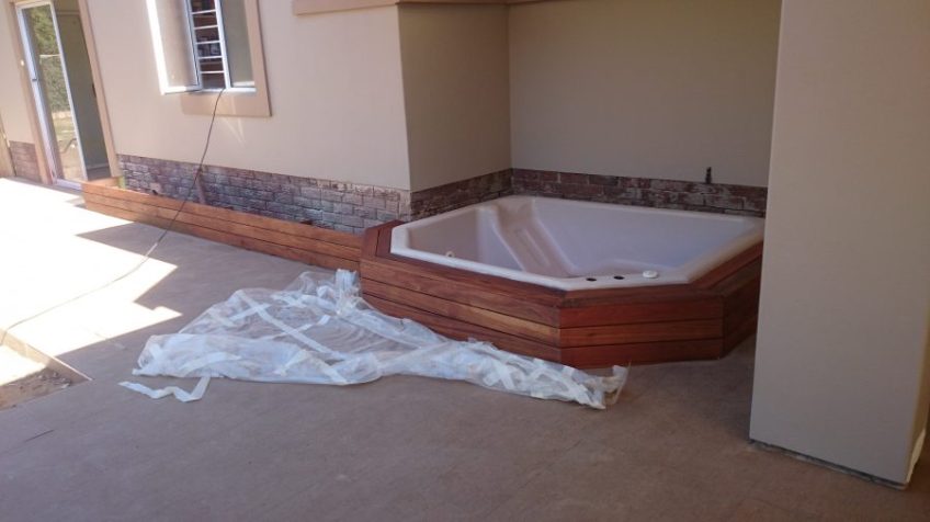 Wooden Sun Deck and Jacuzzi Cladding Kloof, Durban July 2014 1