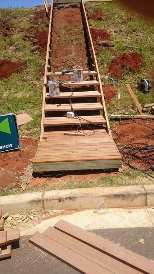Temporary Timber Stairs Umhlanga February 2016 3