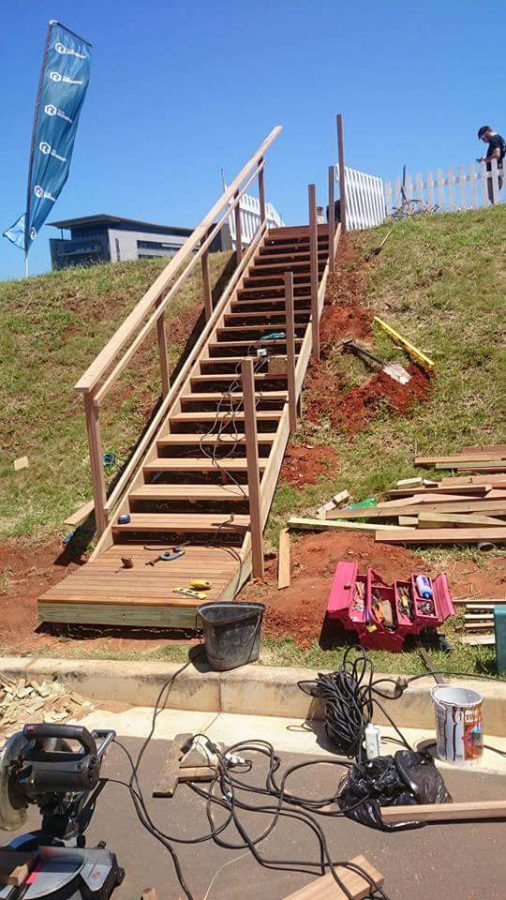 Temporary Timber Stairs Umhlanga February 2016 2